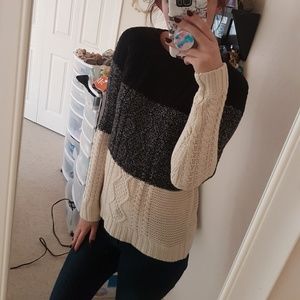 For21 3 tone knit sweater